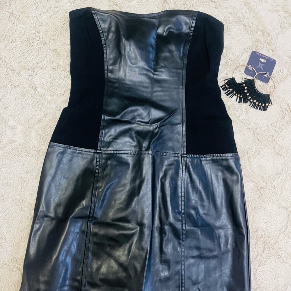 Zara Black Leather Dress